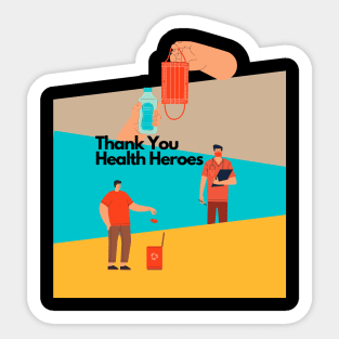 Thank You Health Heroes Sticker